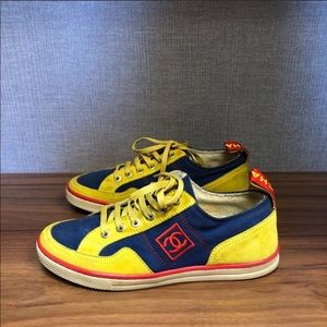 Chanel Trainers! Red, blue, yellow sneakers Sz 36